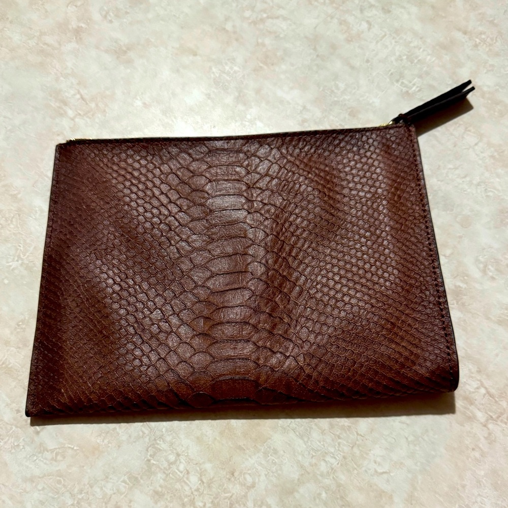 Banana Republic - Split Cow Hide Leather Croc Clutch